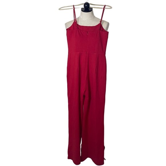 Lovers + Friends Womens Jumpsuit Size Medium Red Lavinia Wide Leg Sleeveless - Picture 10 of 10